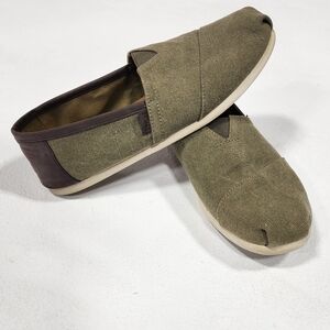 Toms Men's Olive and Brown Slip-On Loafers